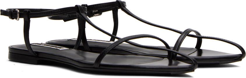 Jil Sander Black Pointed Toe Sandals - Picture 2