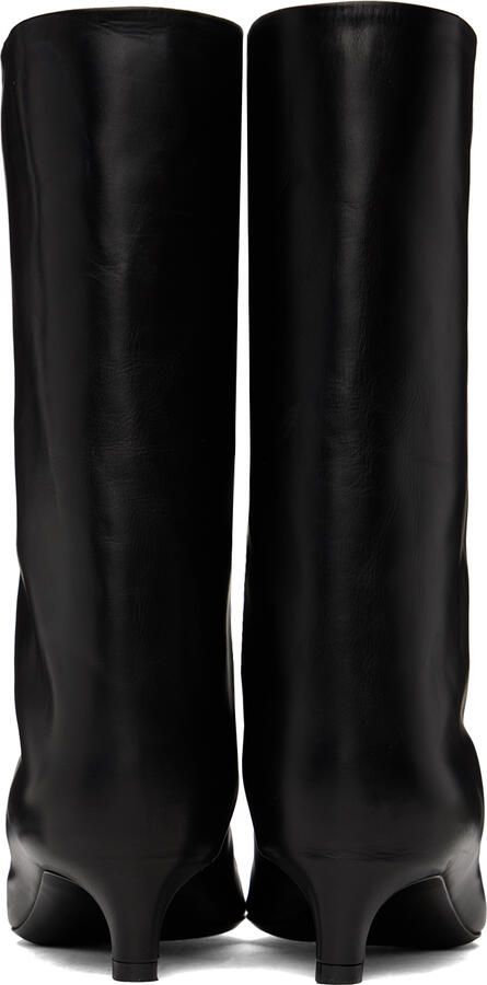 Jil Sander Black Pointed Toe Boots - Picture 5