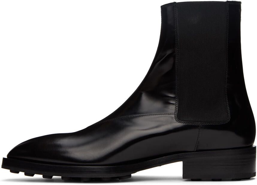 Jil Sander Black Pointed Toe Chelsea Boots - Picture 3