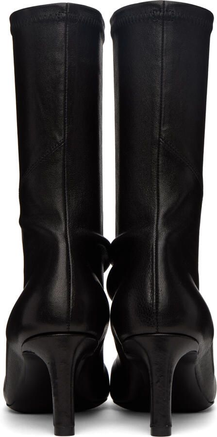 Jil Sander Black Square Toe Ankle Boots - Picture 5