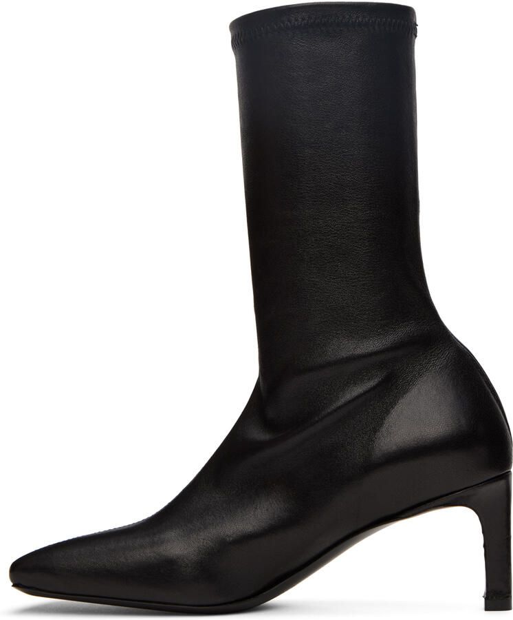 Jil Sander Black Square Toe Ankle Boots