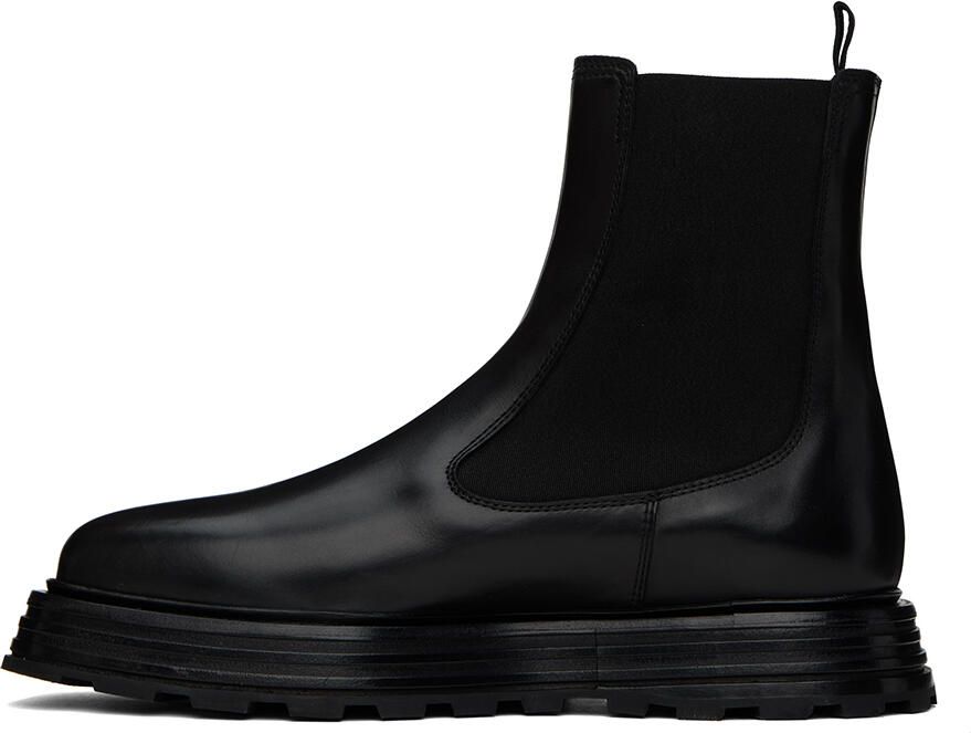 Jil Sander Black Square Toe Chelsea Boots - Picture 2