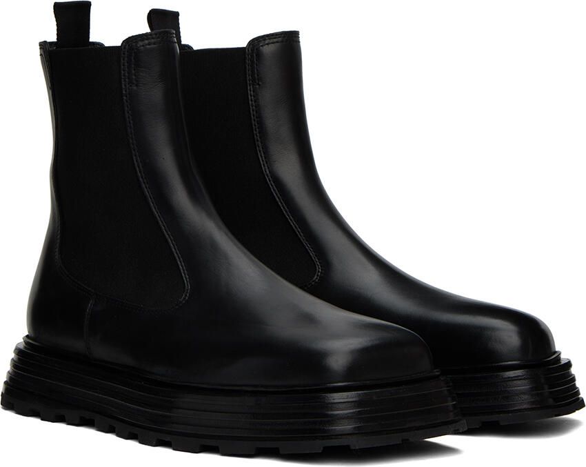 Jil Sander Black Square Toe Chelsea Boots - Picture 3