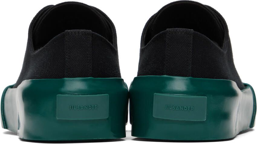 Jil Sander Black Vulcanized Sneakers