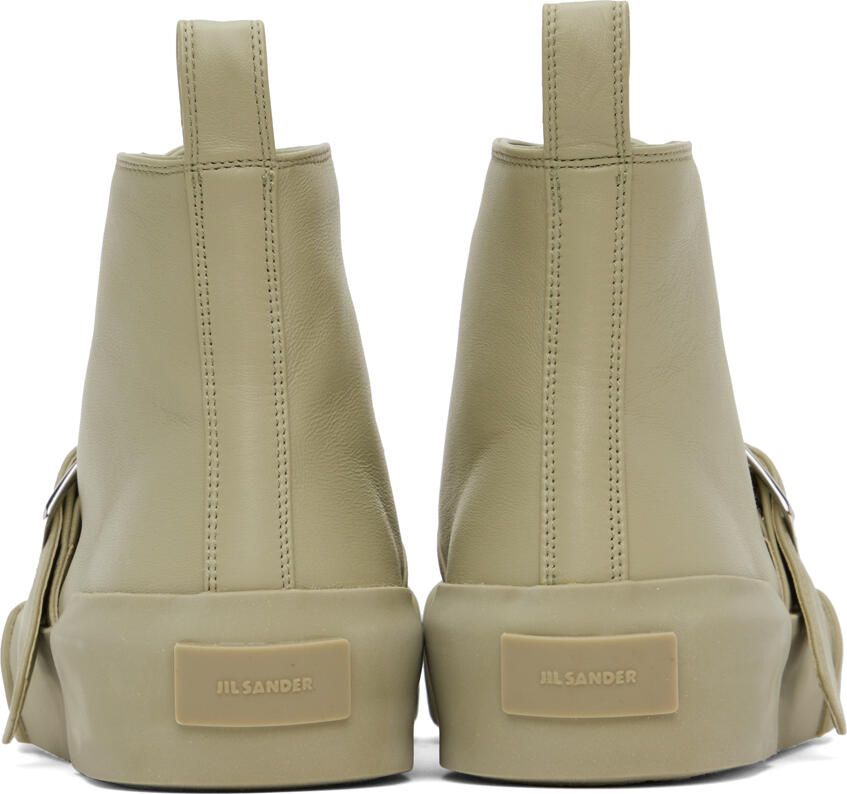 Jil Sander Green Buckle Sneakers