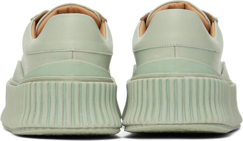 Jil Sander Green Leather Sneakers
