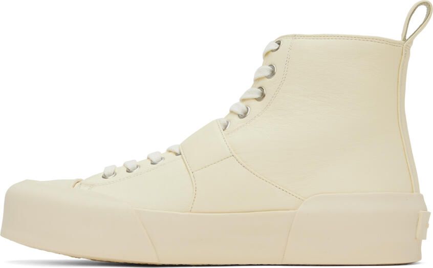 Jil Sander Off-White Buckle Sneakers - Picture 3