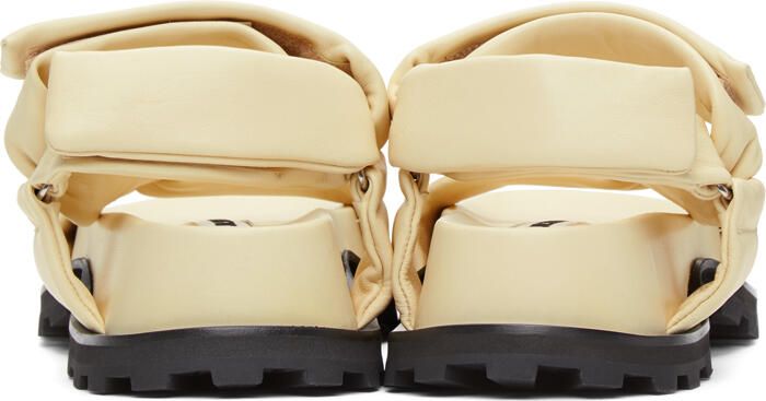 Jil Sander Off-White Leather Chunky Sole Sandals - Picture 4