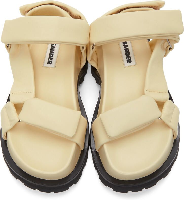 Jil Sander Off-White Leather Chunky Sole Sandals