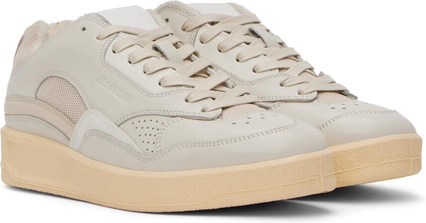 Jil Sander Off-White Perforated Sneakers - Picture 2