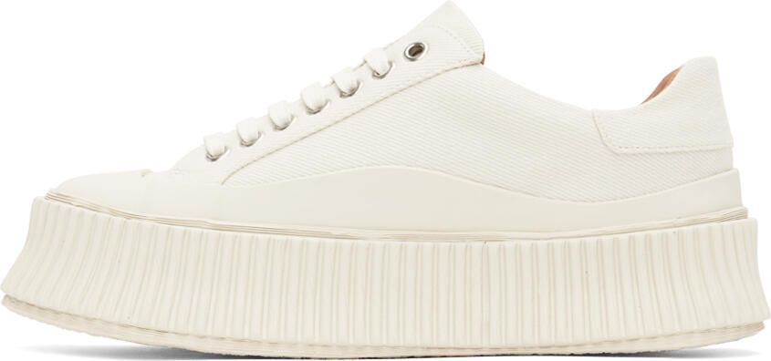 Jil Sander Off-White Platform Sneakers - Picture 3