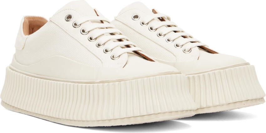 Jil Sander Off-White Platform Sneakers - Picture 2