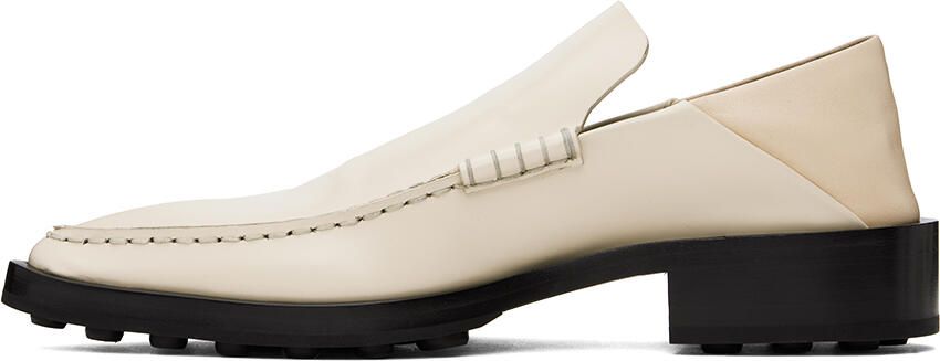 Jil Sander Off-White Pointed Toe Loafers - Picture 3
