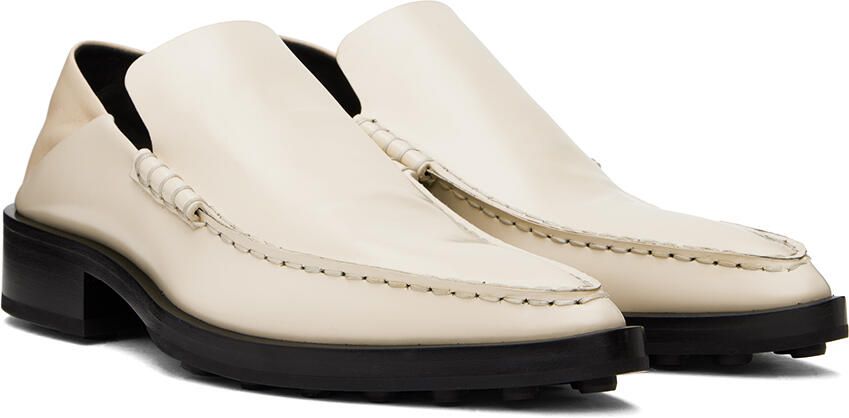 Jil Sander Off-White Pointed Toe Loafers - Picture 2