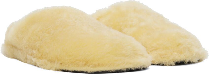 Jil Sander Off-White Shearling Slippers - Picture 2