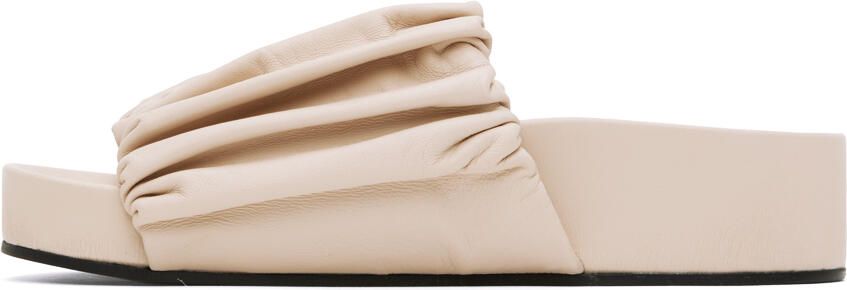 Jil Sander Pink Oversized Ruched Sandals - Picture 3