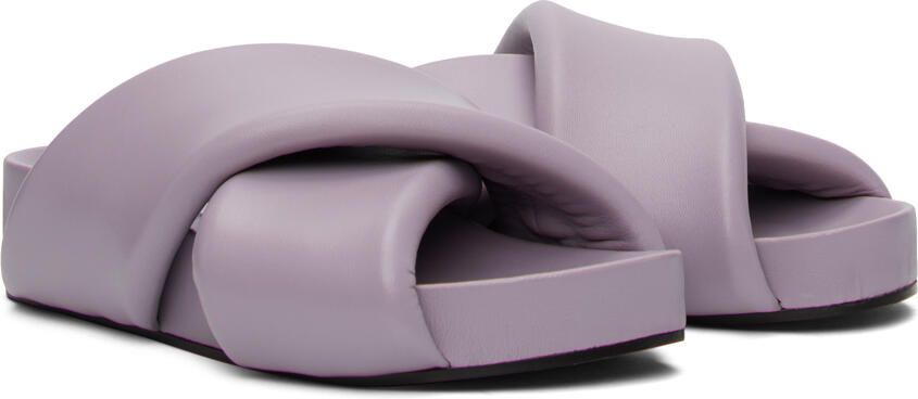 Jil Sander Purple Padded Slides