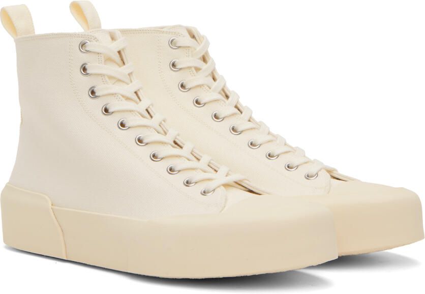 Jil Sander White High-Top Sneakers - Picture 2