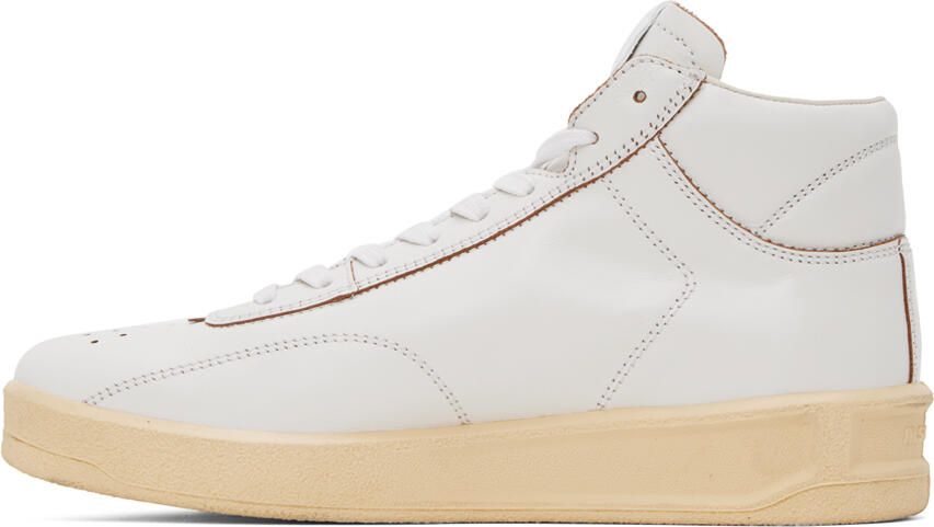 Jil Sander White Leather Sneakers - Picture 3