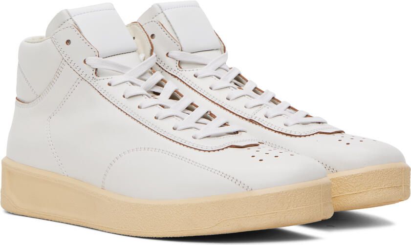 Jil Sander White Leather Sneakers - Picture 2