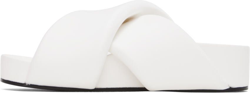 Jil Sander White Oversized Wrapped Sandals - Picture 3