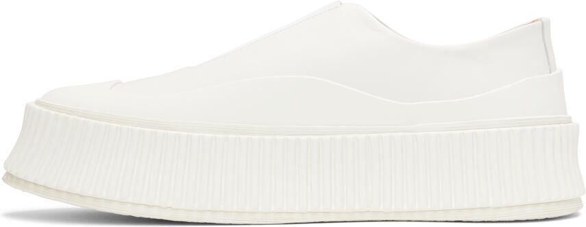 Jil Sander White Platform Sneakers - Picture 3