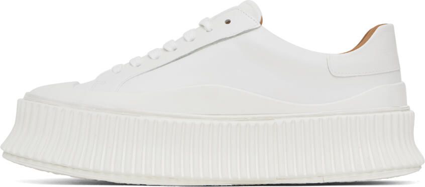 Jil Sander White Platform Sneakers - Picture 3