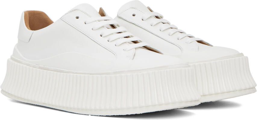 Jil Sander White Platform Sneakers - Picture 2
