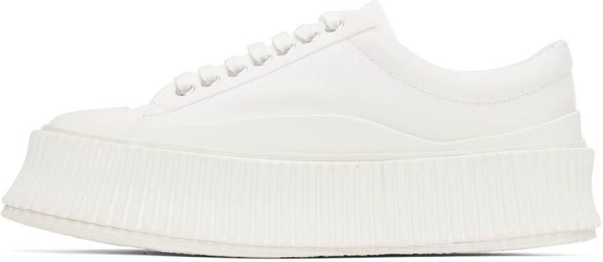 Jil Sander White Platform Sneakers - Picture 3