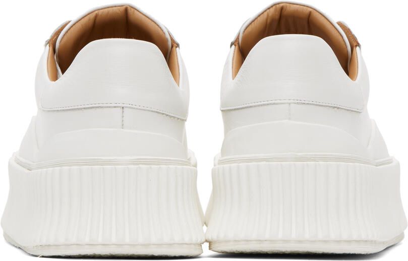 Jil Sander Green Canvas Platform Sneakers - Picture 2