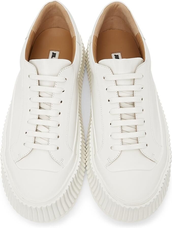 Jil Sander White Platform Sneakers