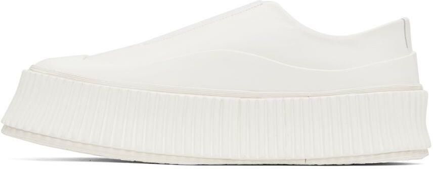 Jil Sander White Slip-On Platform Sneakers - Picture 3