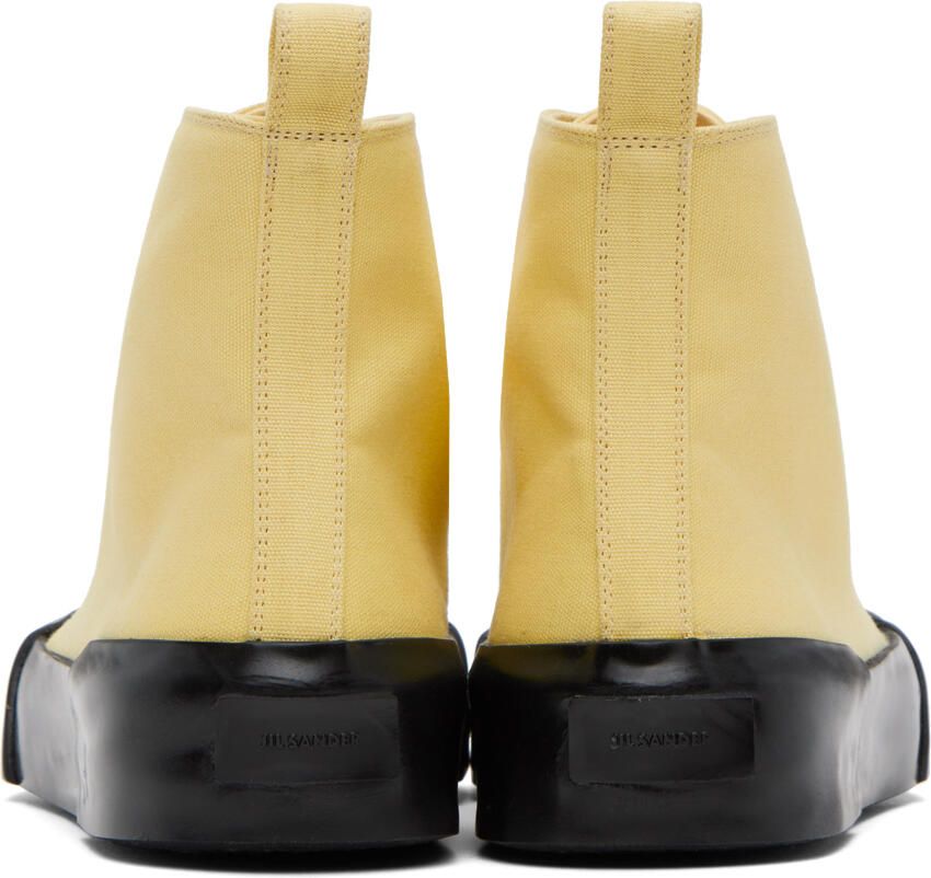 Jil Sander Yellow High-Top Sneakers
