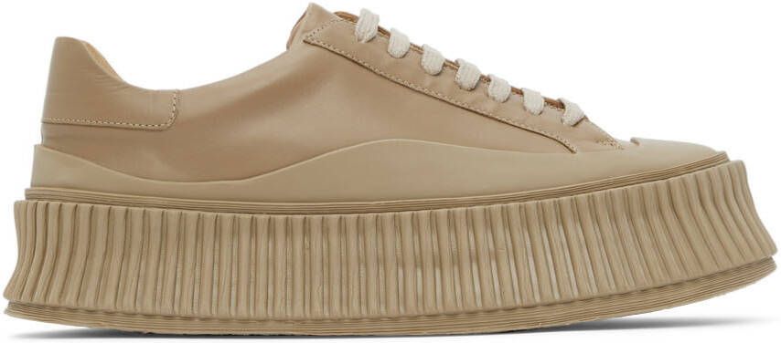 Jil Sander Leather Platform Sneakers - Picture 5
