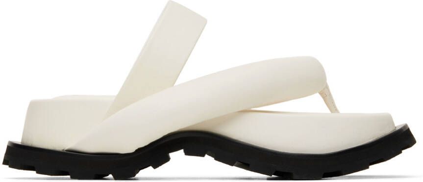 Jil Sander Off-White Oversize Strap and Sole Sandals - Picture 5