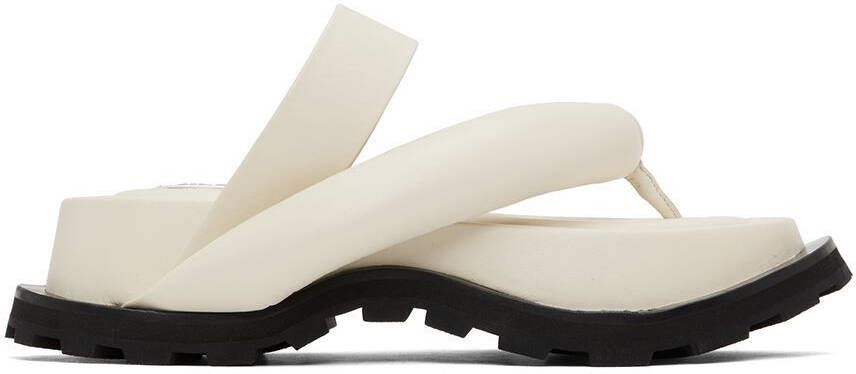 Jil Sander Off-White Oversize Strap Platform Sandals - Picture 5
