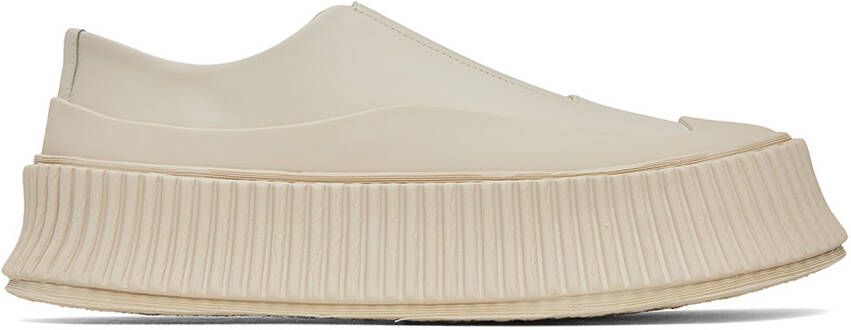 Jil Sander Off-White Platform Sneakers - Picture 5