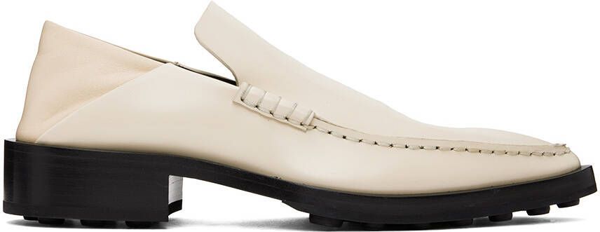 Jil Sander Off-White Pointed Toe Loafers - Picture 5