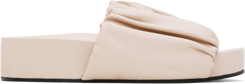 Jil Sander Pink Oversized Ruched Sandals - Picture 4