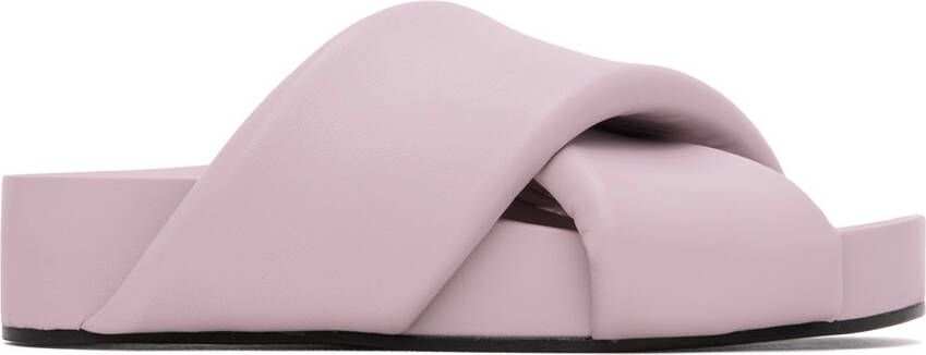 Jil Sander Purple Oversized Wrapped Sandals - Picture 5