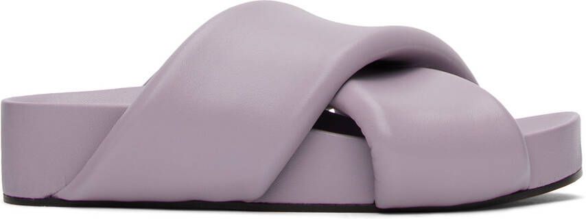 Jil Sander Purple Padded Slides - Picture 5