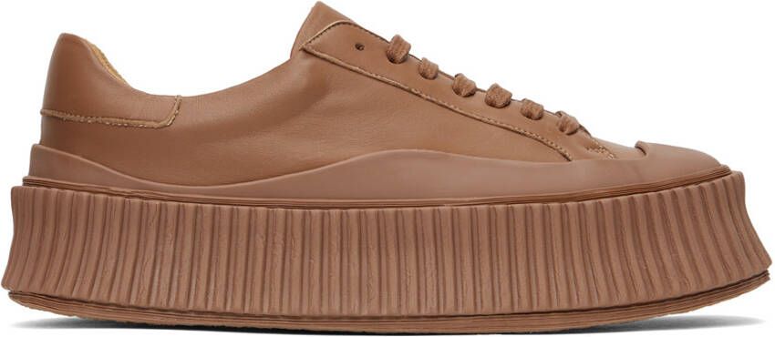 Jil Sander Tan Leather Sneakers