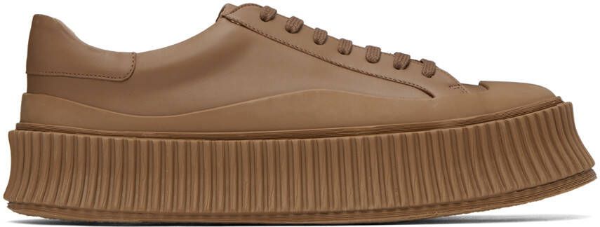 Jil Sander Tan Vulcanized Sneakers