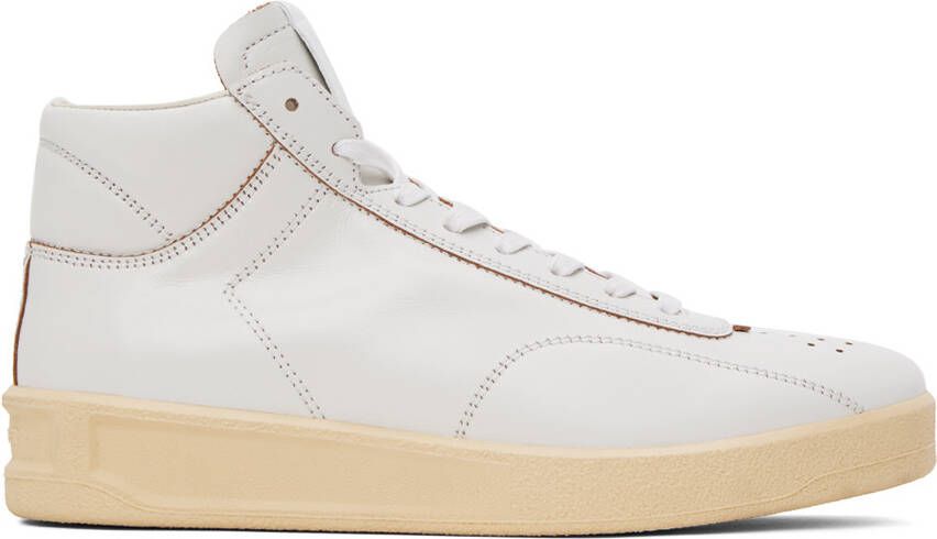 Jil Sander White Leather Sneakers - Picture 4
