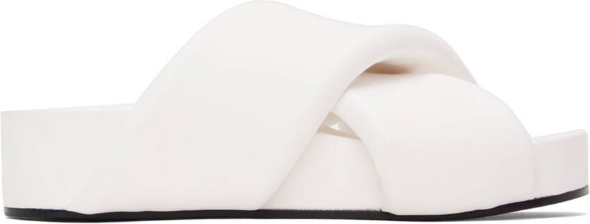 Jil Sander White Oversized Wrapped Sandals - Picture 5