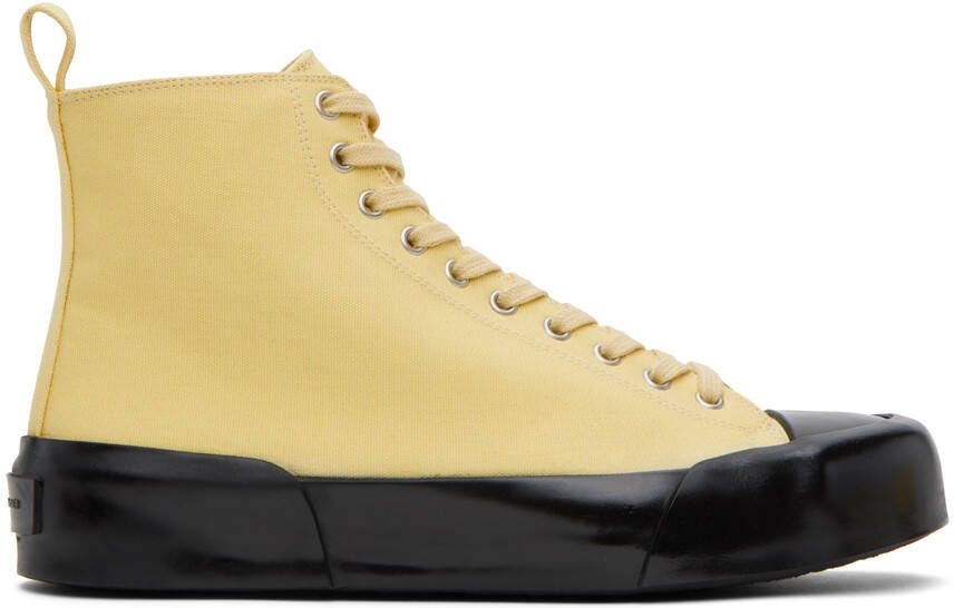 Jil Sander Yellow High-Top Sneakers - Picture 5