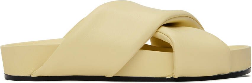 Jil Sander Yellow Oversize Wrapped Sandals