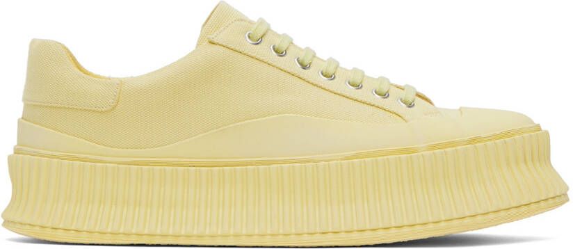 Jil Sander Yellow Platform Sneakers - Picture 5