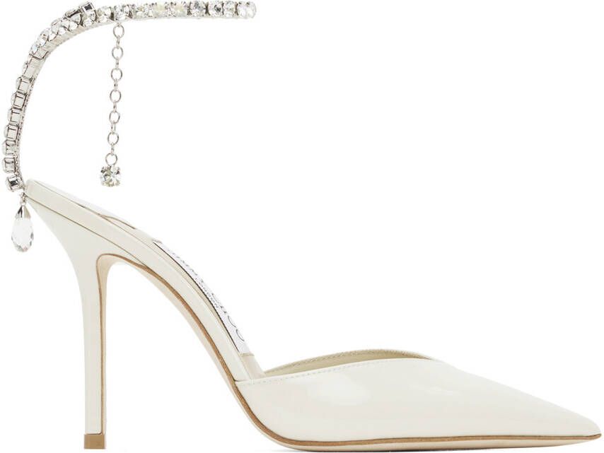 Jimmy Choo Beige Saeda 100 Heels - Picture 5