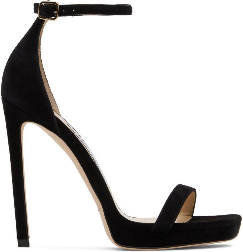 Jimmy Choo Black Alva 120 Heeled Sandals - Picture 4